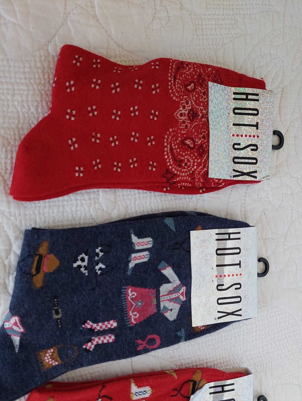 4 Sets Of Cowgirl/ BoyWestern Socks NOS Size Range 8 To 11 Rodeo Southwest Cute! - Picture 10 of 16